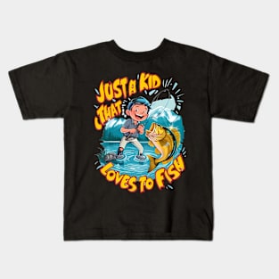 A Kids Fishing Passion Kids T-Shirt